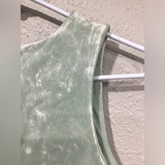 Forever 21 Green Acid Wash Midi Tank Dress Size L Sleeveless Bodycon Casual Y2K - Picture 5 of 5